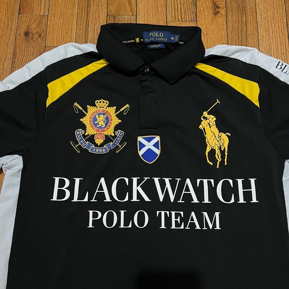 Black Watch Polo Shirt 🌒 Size Medium - Picture 3 of 8